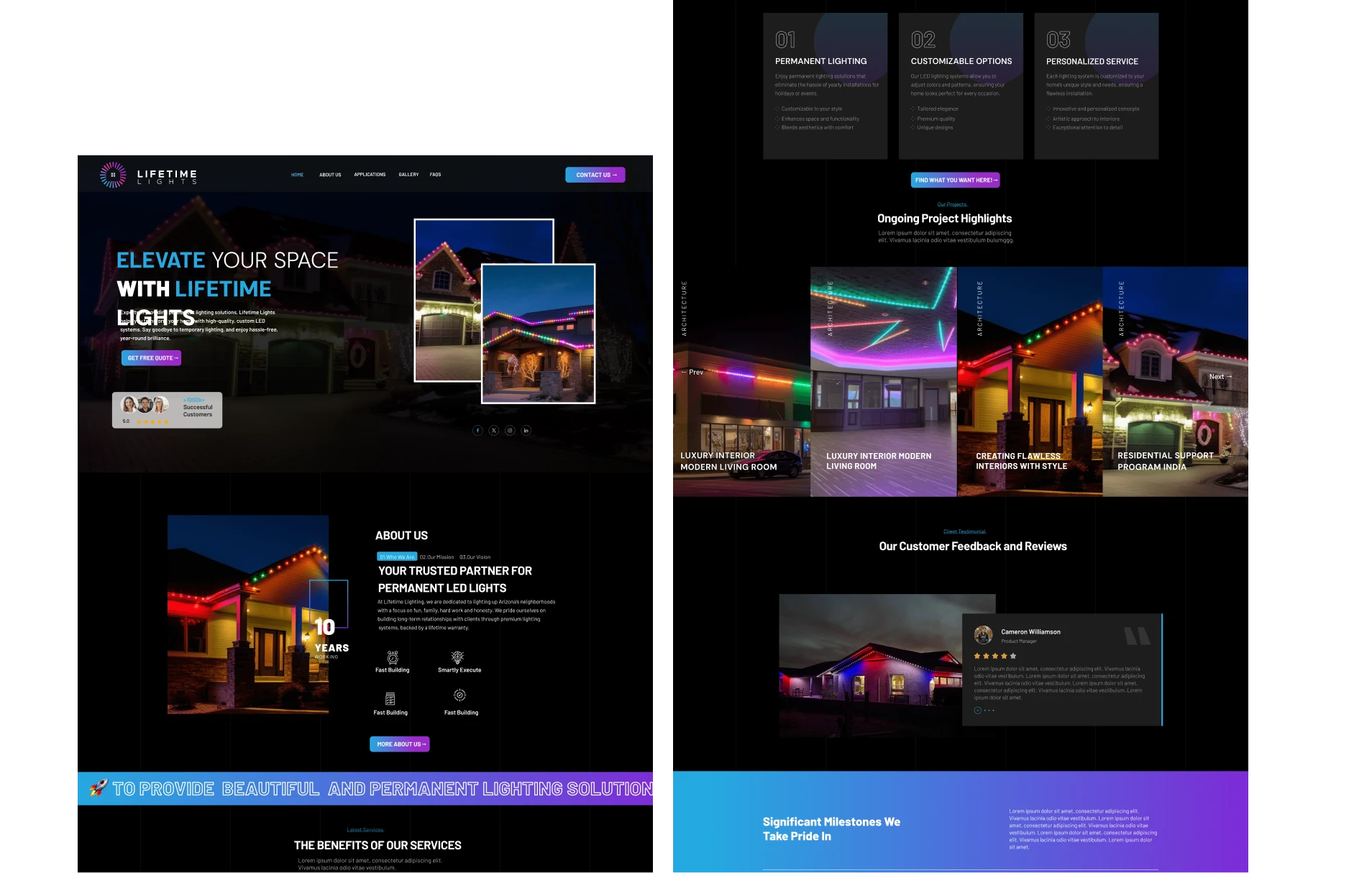 lifetime lights case study preview